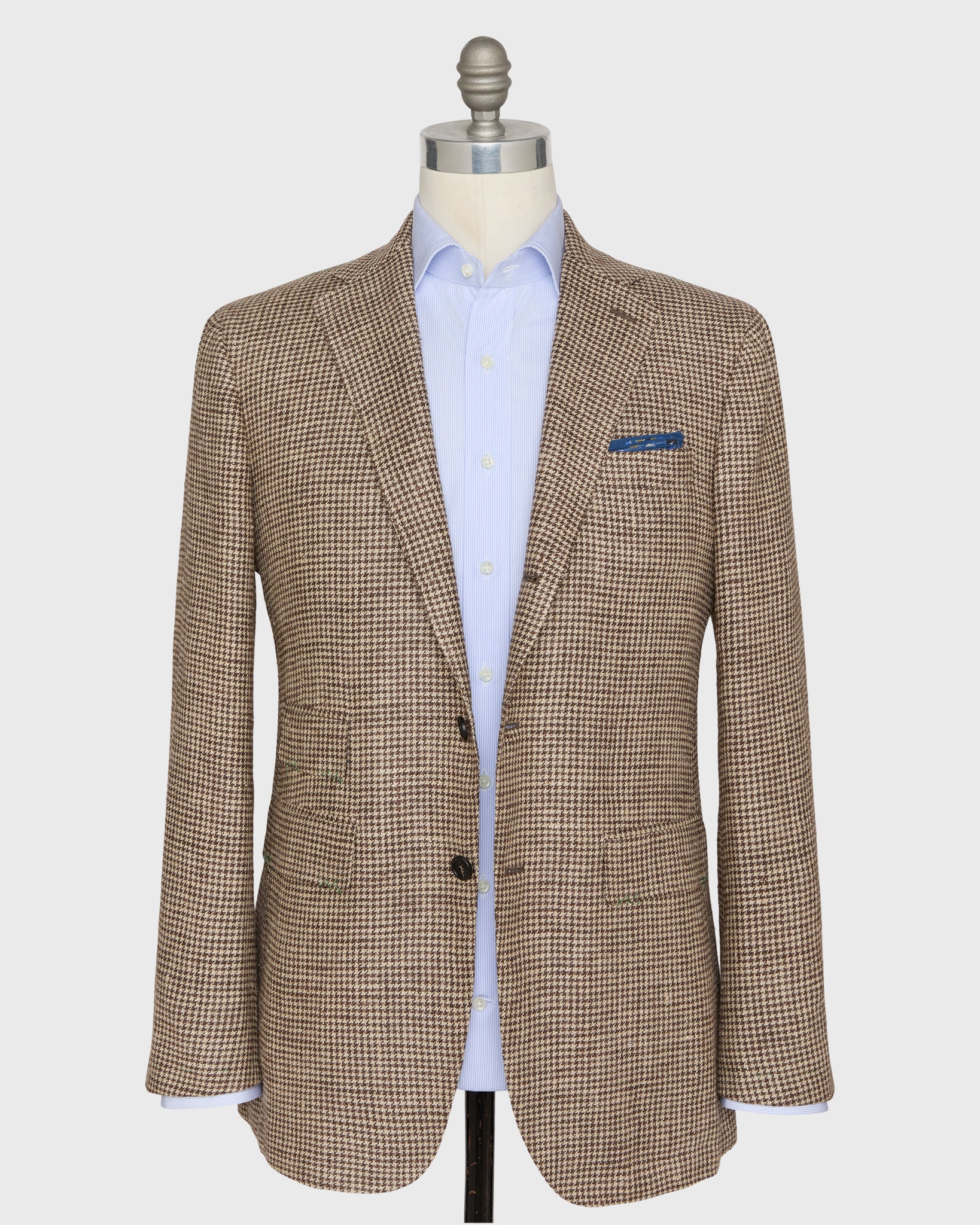 Virgil No. 3 Jacket in Chocolate/Oat Houndstooth Hopsack | Shop Virgil No. 3 Jacket in Chocolate/Oat Houndstooth Hopsack | Shop