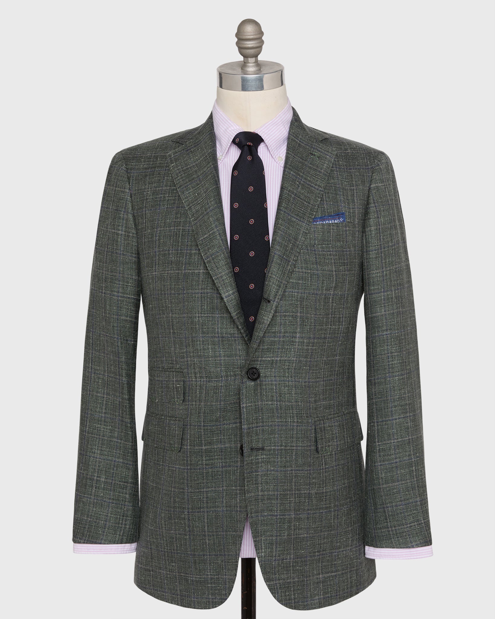 Virgil No. 4 Jacket in Sage/Slate/Flax Plaid Hopsack | Shop Sid