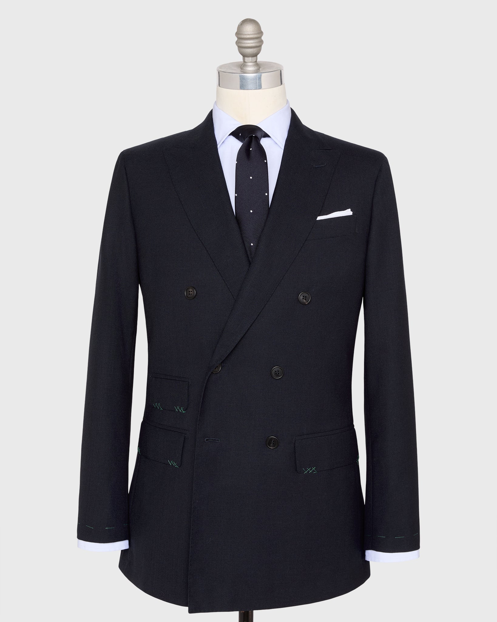 Virgil No. 3 Double-Breasted Suit in Navy High-Twist | Shop Sid