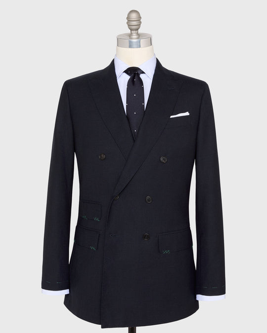 Virgil No. 3 Double-Breasted Suit in Navy High-Twist