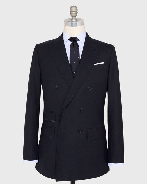 Virgil No. 3 Double-Breasted Suit in Navy High-Twist | Shop Sid