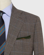 Load image into Gallery viewer, Virgil No. 3 Suit in Mocha/Blue/Bone Windowpane Plainweave
