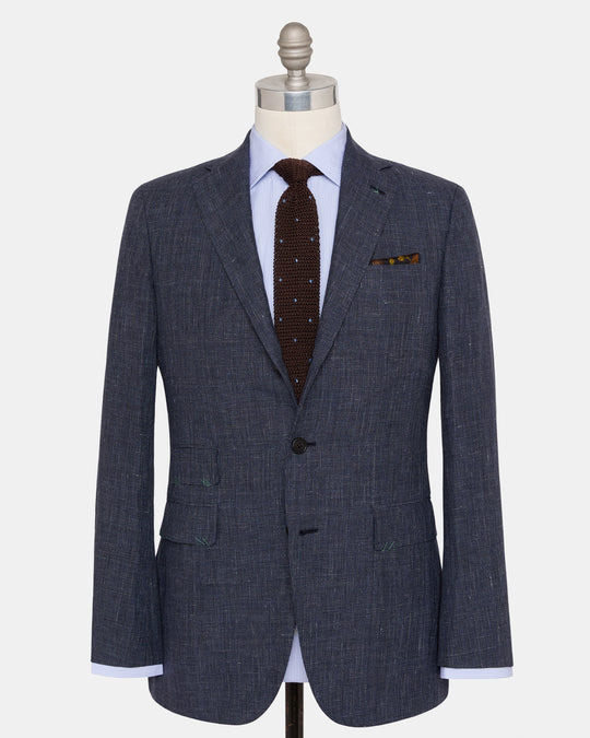 Virgil No. 4 Suit in Char Navy Glen Plaid Tropical Wool