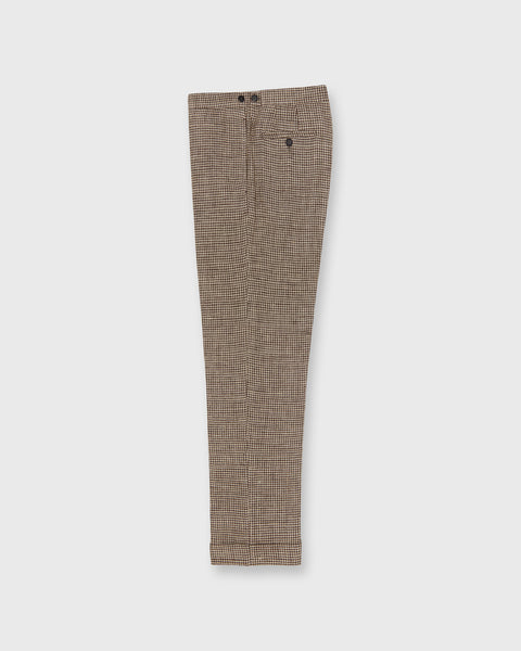 Side-Tab Dress Trouser in Chocolate/Oat Houndstooth Hopsack | Shop