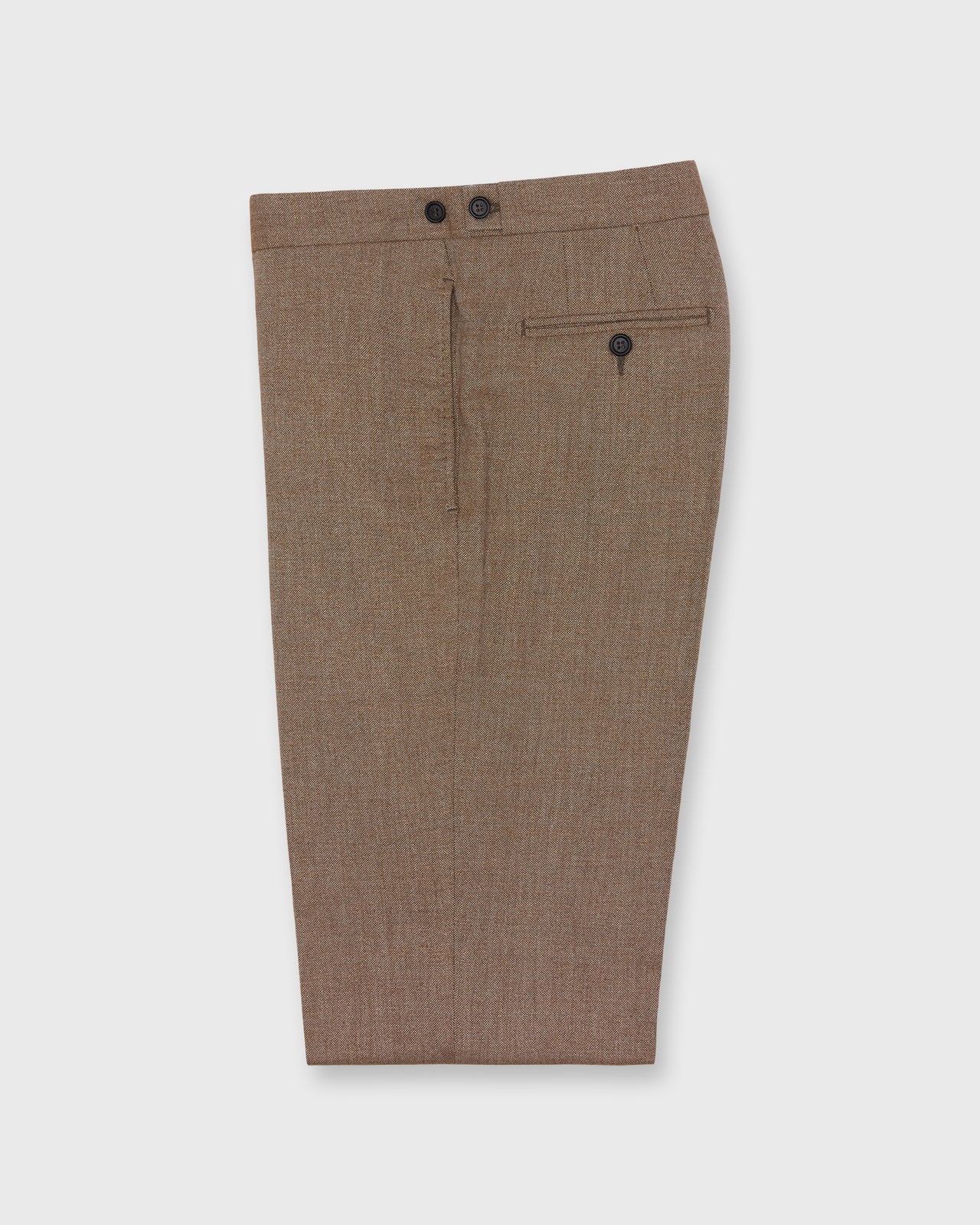 Side-Tab Dress Trouser in Mocha/Bone Hopsack