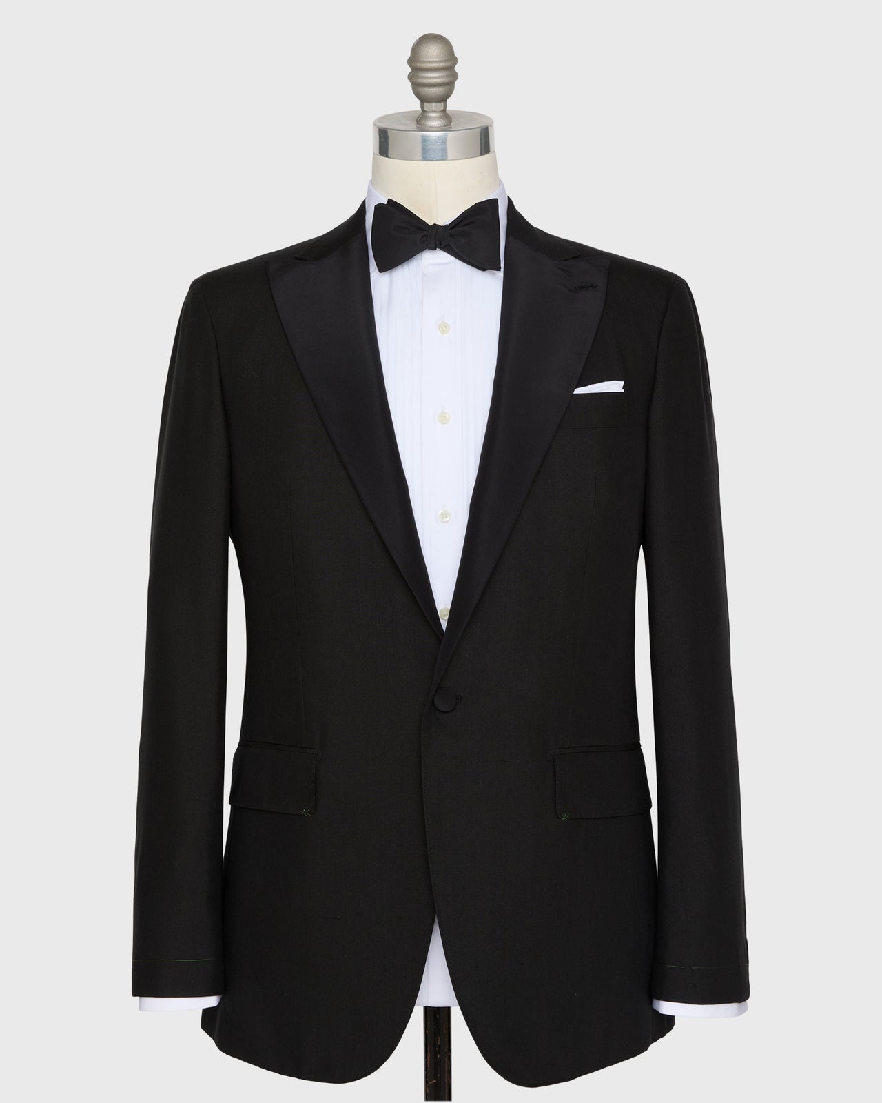 Kincaid No. 3 Tuxedo in Black Dupioni Silk Plainweave