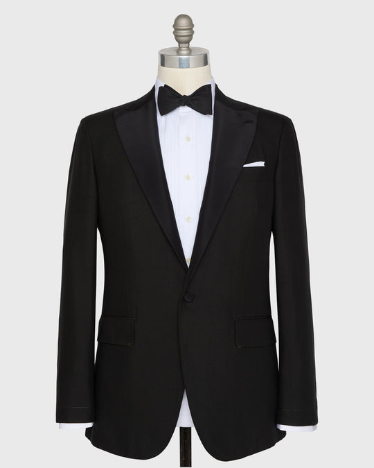 Kincaid No. 3 Tuxedo in Black Dupioni Silk Plainweave
