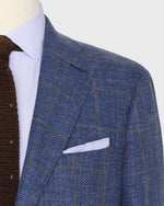 Load image into Gallery viewer, Virgil No. 3 Jacket in Blue/Brown Windowpane Hopsack
