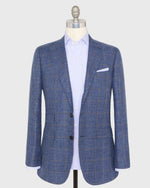 Load image into Gallery viewer, Virgil No. 3 Jacket in Blue/Brown Windowpane Hopsack
