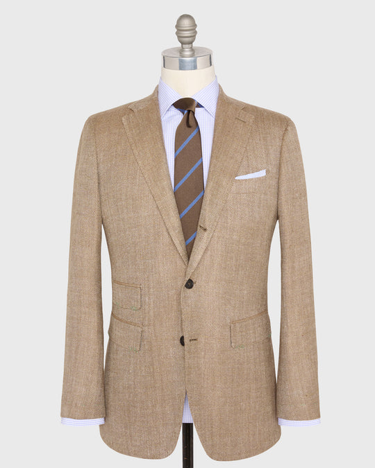 Virgil No. 3 Jacket in Mocha/Oat Hopsack