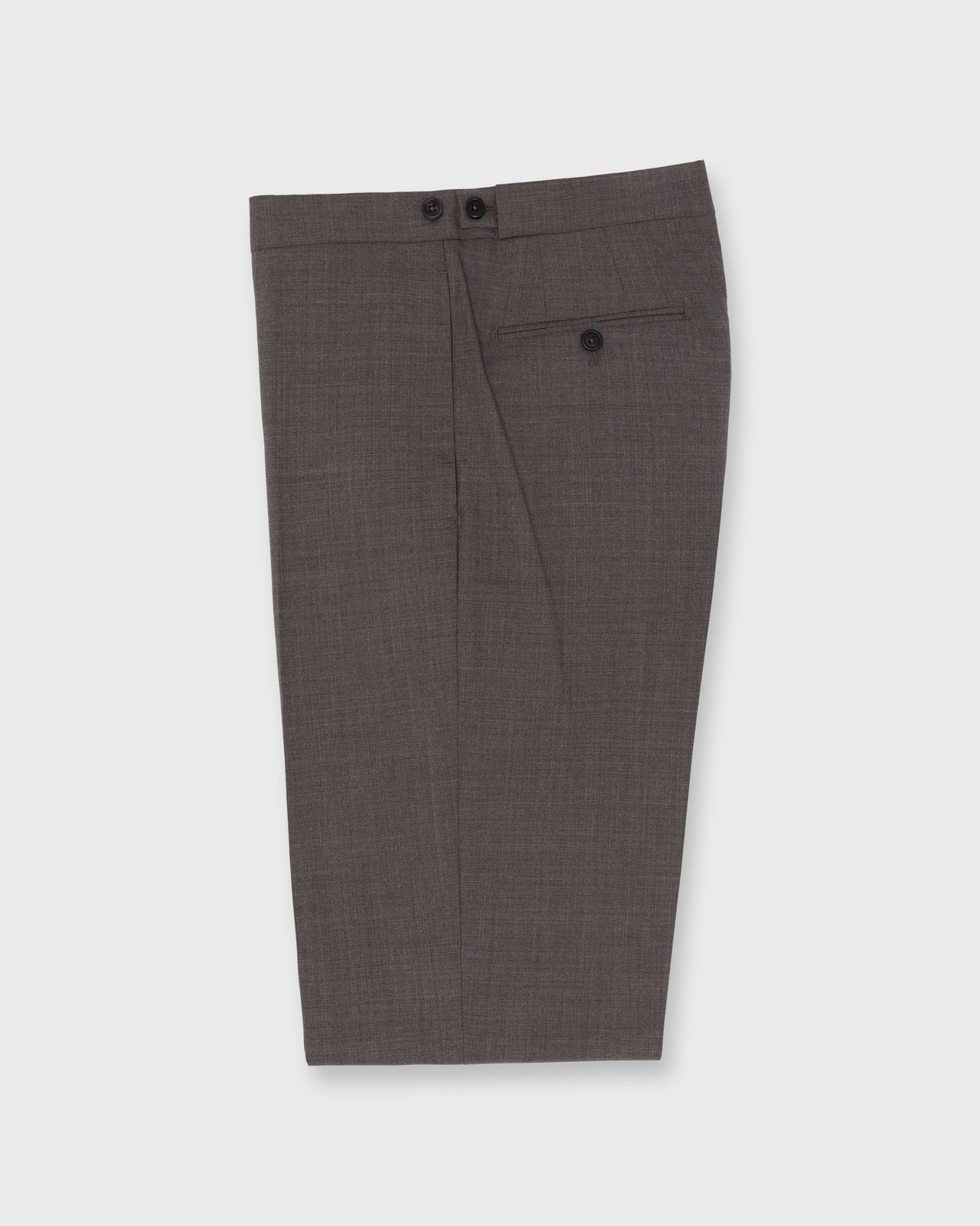 Side-Tab Dress Trouser in Mocha Tropical Wool