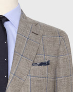 Load image into Gallery viewer, Virgil No. 3 Jacket in Flax/Blue/Bone Windowpane Hopsack
