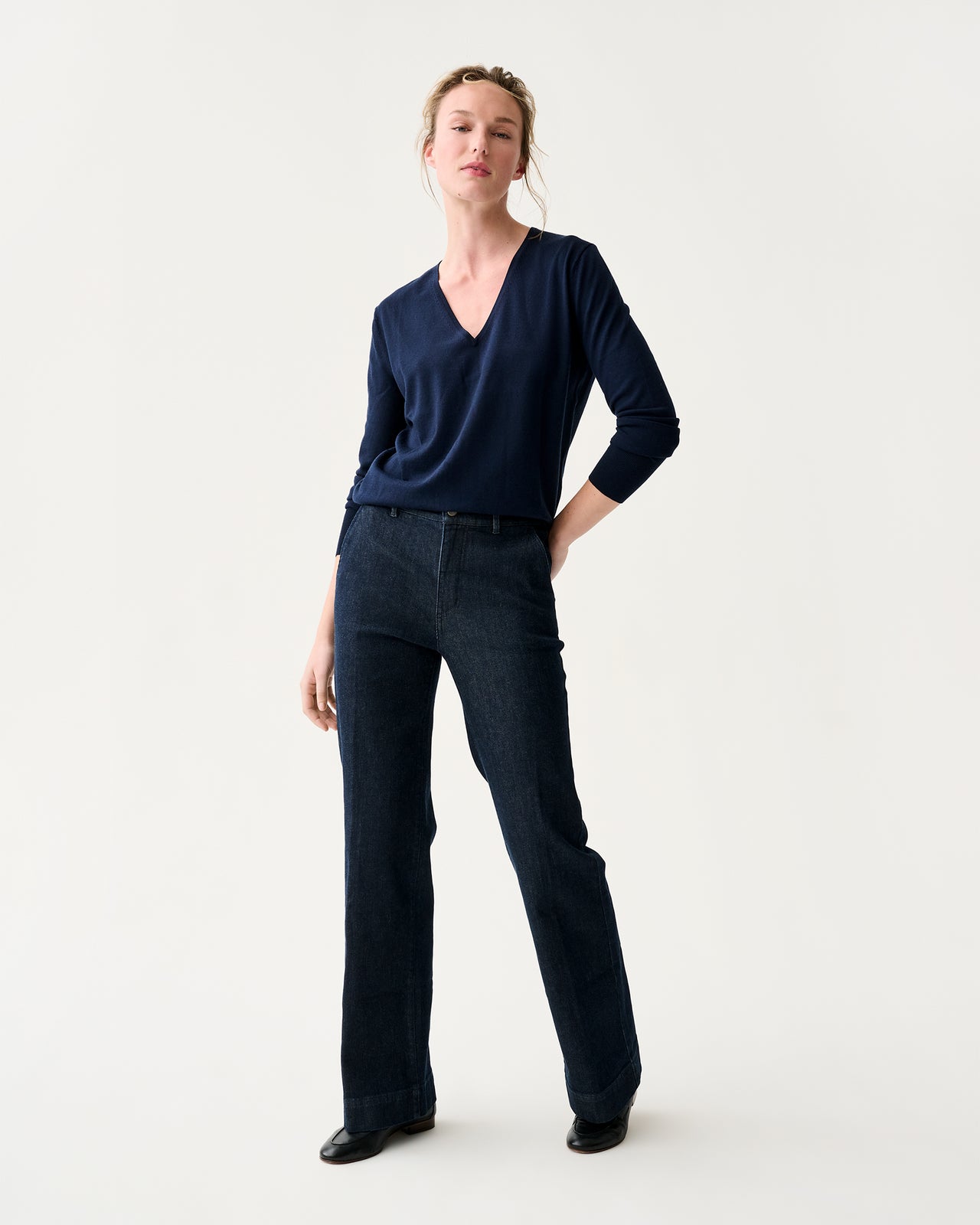 Lindy Trouser Jean in Indigo Stretch Denim
