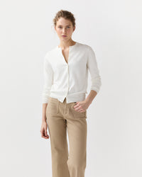 Rosie Cardigan in Ivory Cotton/Silk