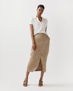 Load image into Gallery viewer, Tyler Skirt in Flax Linen Twill
