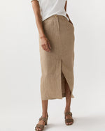 Load image into Gallery viewer, Tyler Skirt in Flax Linen Twill
