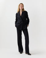 Load image into Gallery viewer, Concetta Jacket in Navy 3-Ply Plainweave
