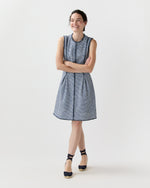 Load image into Gallery viewer, Blythe Dress in Blue/Multi Bouclé Knit
