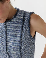 Load image into Gallery viewer, Blythe Dress in Blue/Multi Bouclé Knit
