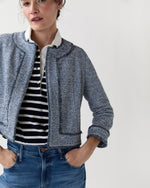 Load image into Gallery viewer, Kitsy Jacket in Blue/Multi Bouclé Knit

