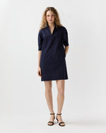 Load image into Gallery viewer, Violetta Dress in Navy Poplin
