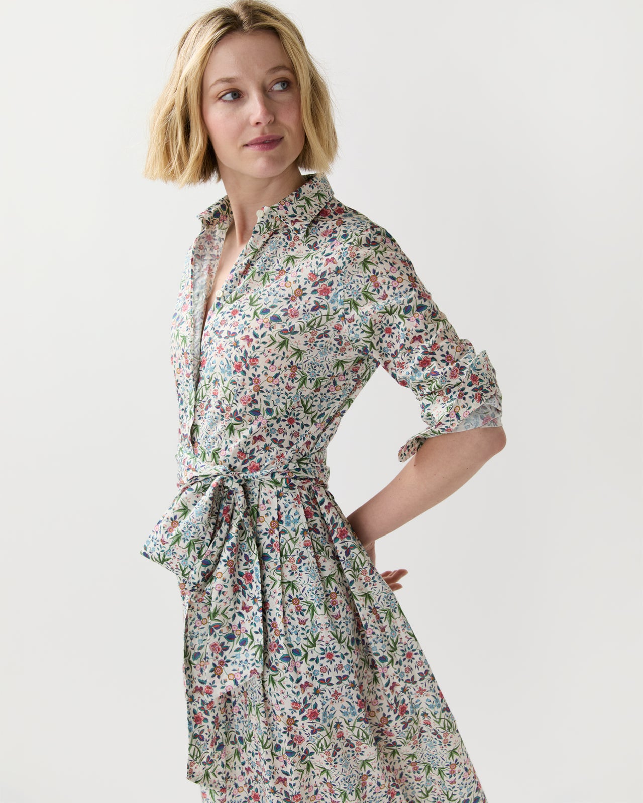 Classic Shirtwaist Dress in Alabaster/Multi Tapestry Liberty Fabric