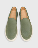 Load image into Gallery viewer, Moccasin Slip-On Sneaker in Fir Perforated Suede
