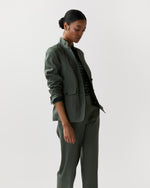 Load image into Gallery viewer, Cecile Jacket in Olive Stretch Cotolino
