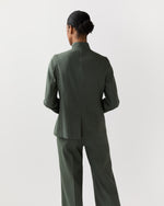 Load image into Gallery viewer, Cecile Jacket in Olive Stretch Cotolino

