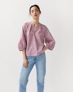 Load image into Gallery viewer, Victoria Blouse in Pink Wiltshire Bud Liberty Fabric
