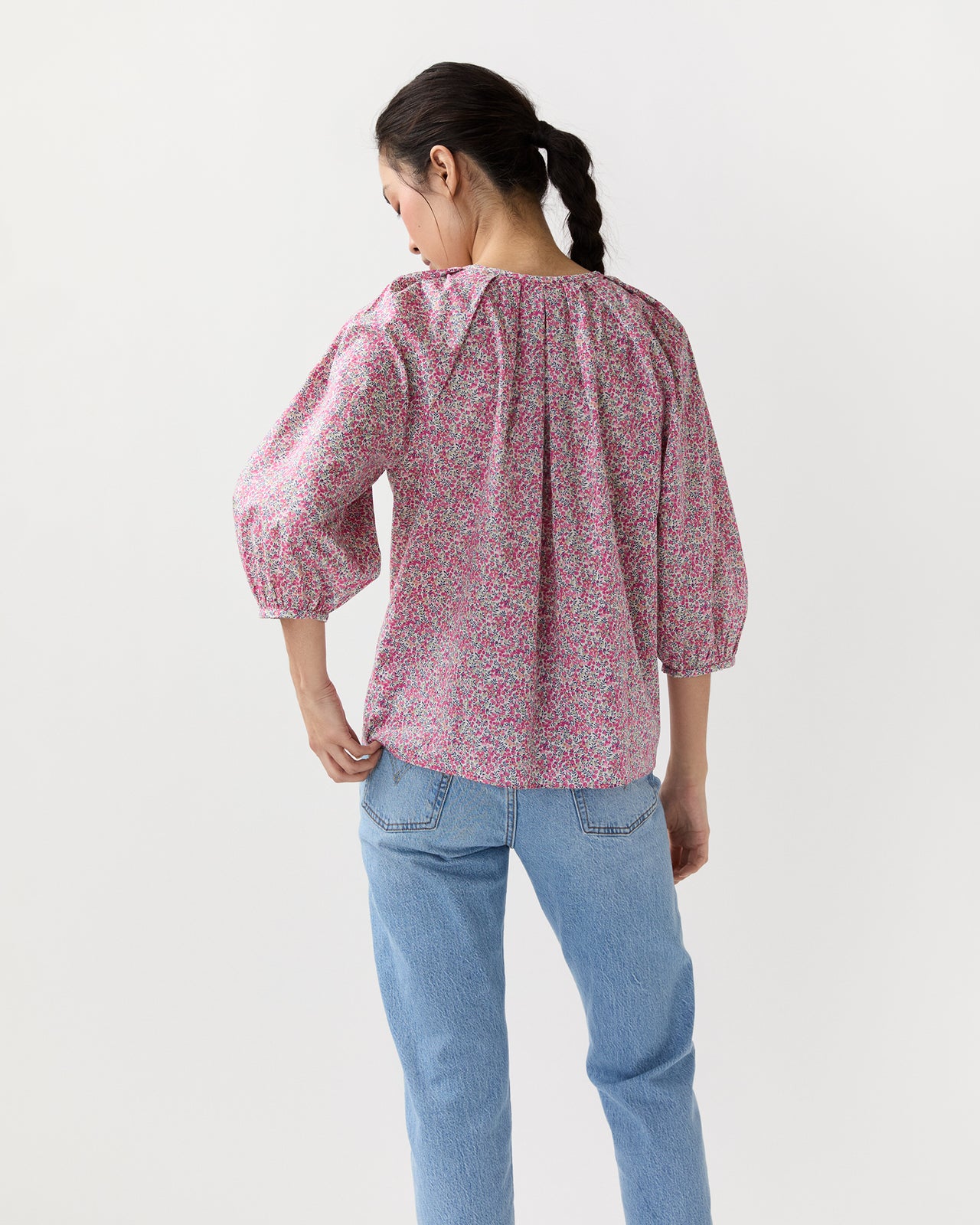 Victoria Blouse in Pink Wiltshire Bud Liberty Fabric
