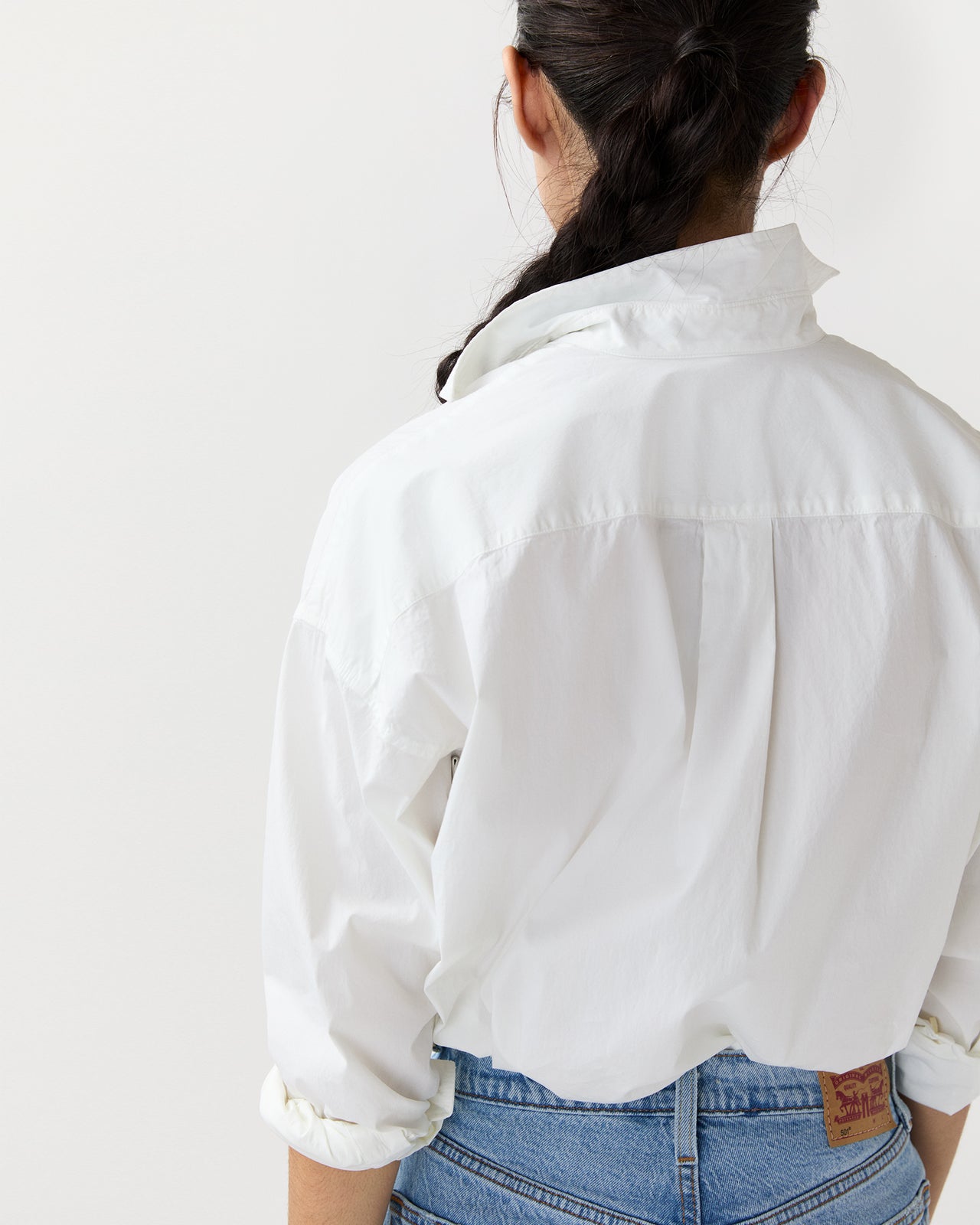 Weekender Shirt in Natural Cotton/Nylon Poplin