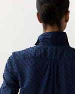 Load image into Gallery viewer, Lettie Shirt in Navy Swiss Dot
