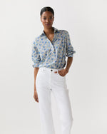 Load image into Gallery viewer, Tomboy Popover Shirt in Blue/Multi Felicite Liberty Fabric
