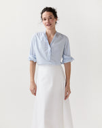 Load image into Gallery viewer, Becca Shirt in Blue Small Graph Check Poplin

