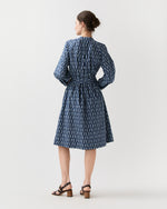 Load image into Gallery viewer, Sienna Dress in Marine French Country Floral Poplin
