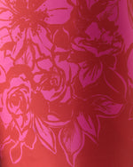 Load image into Gallery viewer, Short Paige Dress in Pink/Red Floral Printed Mikado
