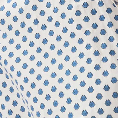 Scout Shirt in Ivory/Blue Bonis Provençal Printed Poplin