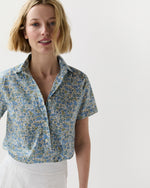 Load image into Gallery viewer, Scout Shirt in Blue/Multi Poppy And Daisy Liberty Fabric
