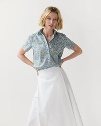 Scout Shirt in Blue/Multi Poppy And Daisy Liberty Fabric