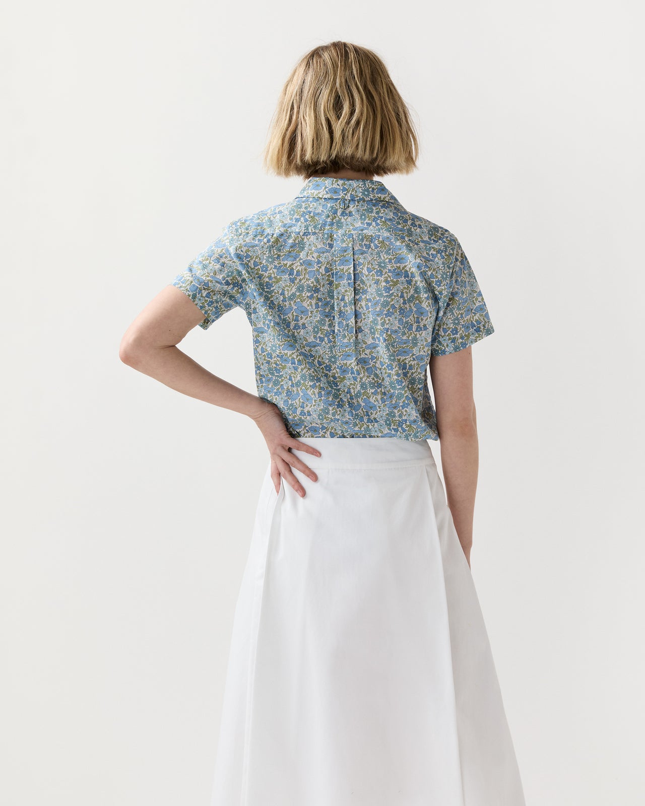 Scout Shirt in Blue/Multi Poppy And Daisy Liberty Fabric