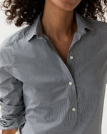 Load image into Gallery viewer, Tomboy Club Popover Shirt in Navy Micro Gingham Poplin
