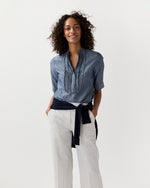Load image into Gallery viewer, Madison Shirt in Light Wash Cotolino Chambray
