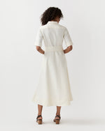 Load image into Gallery viewer, Emery Shirtwaist Dress in Ivory Stretch Linen Twill
