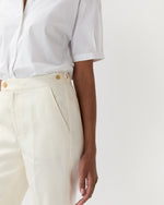 Load image into Gallery viewer, Billie Pant in Ivory Stretch Linen Twill
