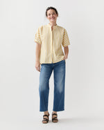 Load image into Gallery viewer, Perry Shirt in Gold/Ivory Balanced Stripe
