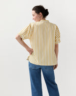 Load image into Gallery viewer, Perry Shirt in Gold/Ivory Balanced Stripe
