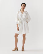 Load image into Gallery viewer, Genevieve Dress in Off-White Paperweight Stretch Poplin
