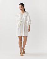 Load image into Gallery viewer, Genevieve Dress in Off-White Paperweight Stretch Poplin
