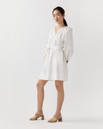 Load image into Gallery viewer, Genevieve Dress in Off-White Paperweight Stretch Poplin
